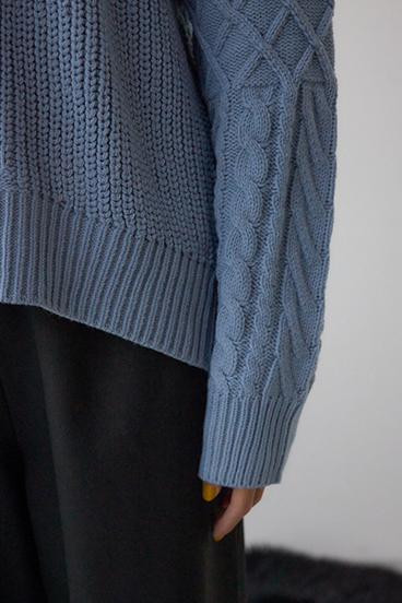 スイッチングフリンジニット 詳細画像