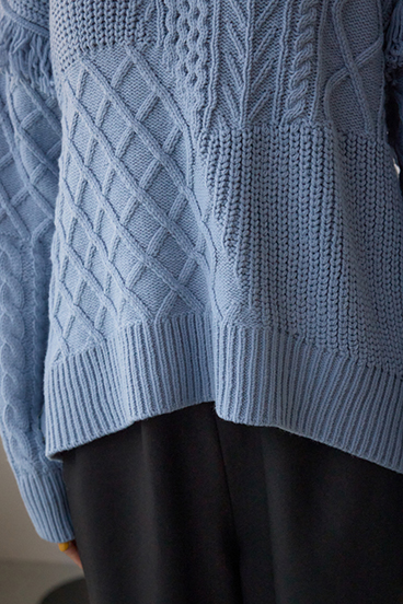 スイッチングフリンジニット 詳細画像