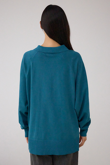 ポロカラーフォルムニットプルオーバー 詳細画像