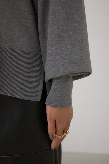 ポロカラーフォルムニットプルオーバー 詳細画像