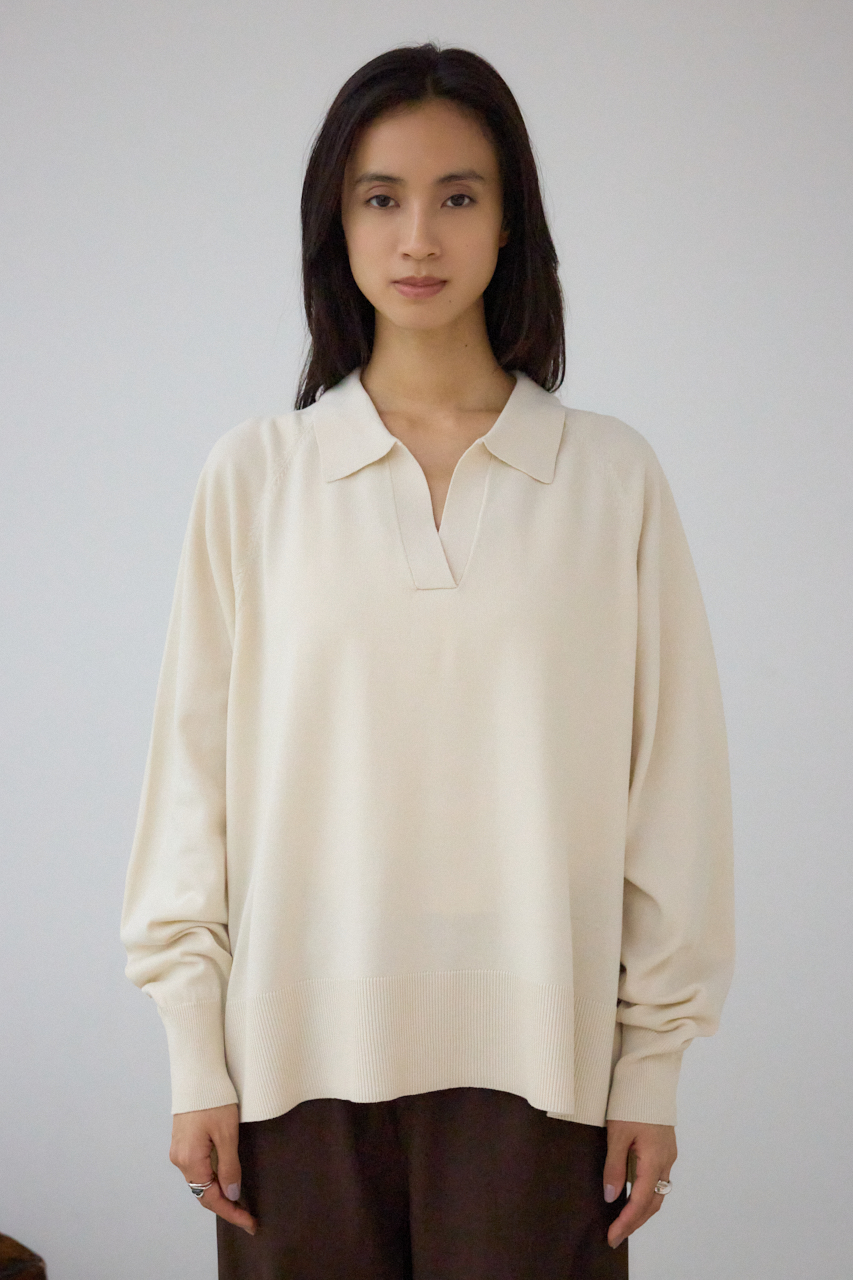 ポロカラーフォルムニットプルオーバー｜WOMEN｜250IAB70-150H