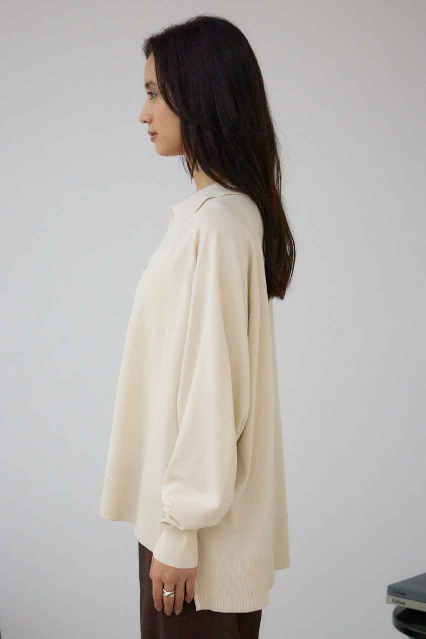 ポロカラーフォルムニットプルオーバー｜WOMEN｜250IAB70-150H