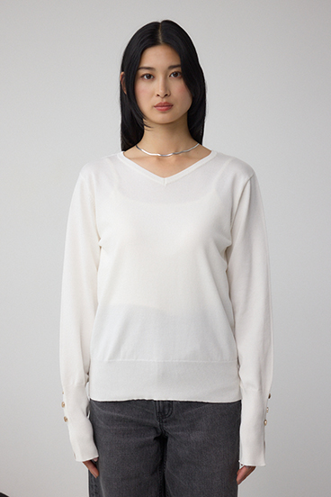 格上げ 2WAYボタンデザインニット 詳細画像