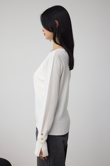 格上げ 2WAYボタンデザインニット 詳細画像