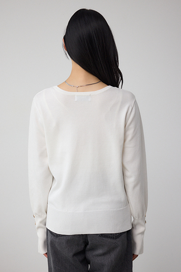 格上げ 2WAYボタンデザインニット 詳細画像