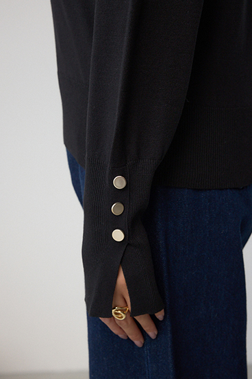 格上げ 2WAYボタンデザインニット 詳細画像