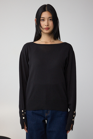 格上げ 2WAYボタンデザインニット 詳細画像