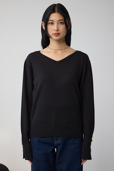 格上げ 2WAYボタンデザインニット 詳細画像