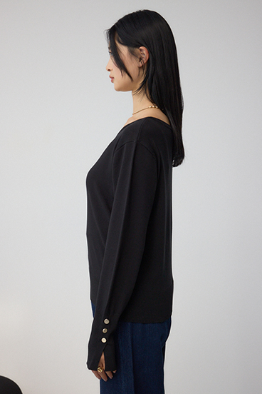 格上げ 2WAYボタンデザインニット 詳細画像