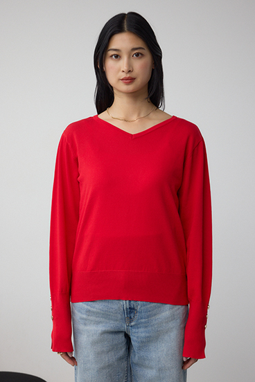 格上げ 2WAYボタンデザインニット 詳細画像