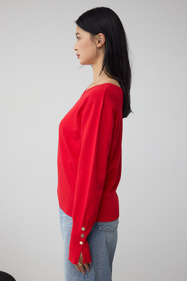 格上げ 2WAYボタンデザインニット 詳細画像