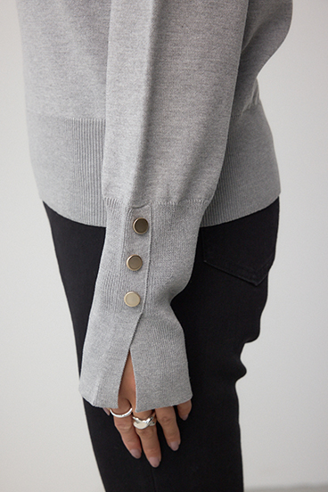 格上げ 2WAYボタンデザインニット 詳細画像