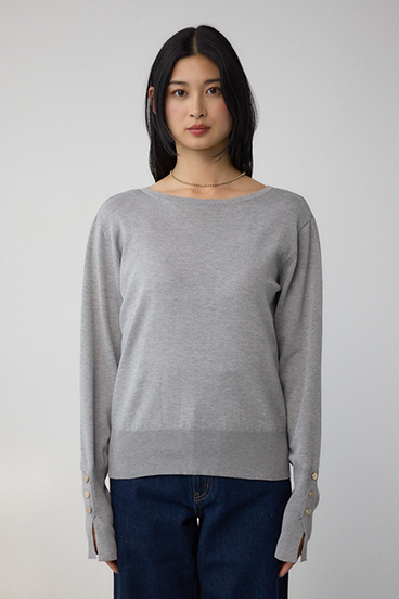 格上げ 2WAYボタンデザインニット 詳細画像