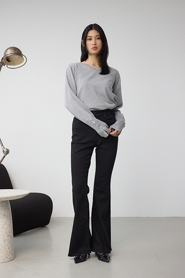 格上げ 2WAYボタンデザインニット 詳細画像