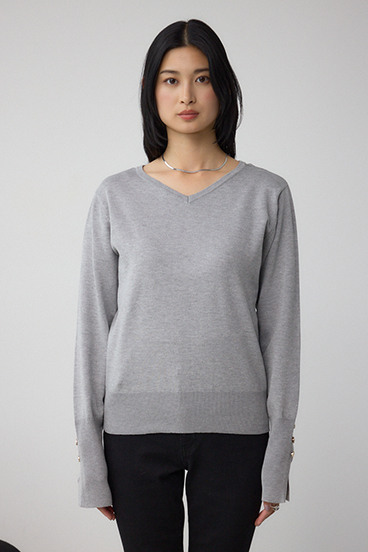 格上げ 2WAYボタンデザインニット 詳細画像