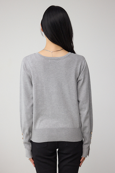 格上げ 2WAYボタンデザインニット 詳細画像