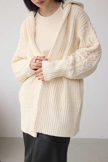 マットモールフードトッパーカーデ