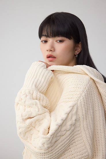 マットモールフードトッパーカーデ