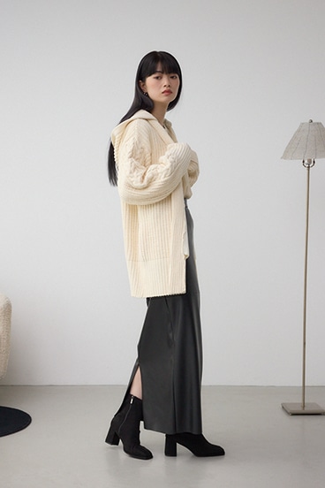 マットモールフードトッパーカーデ 詳細画像