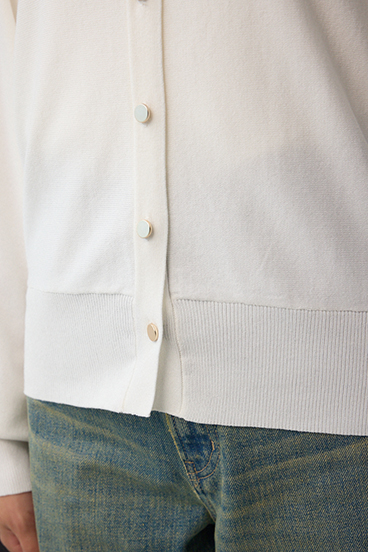 格上げ ドルマンニットカーディガン 詳細画像