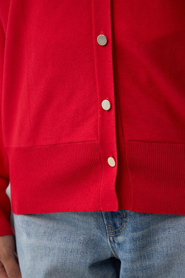 格上げ ドルマンニットカーディガン 詳細画像