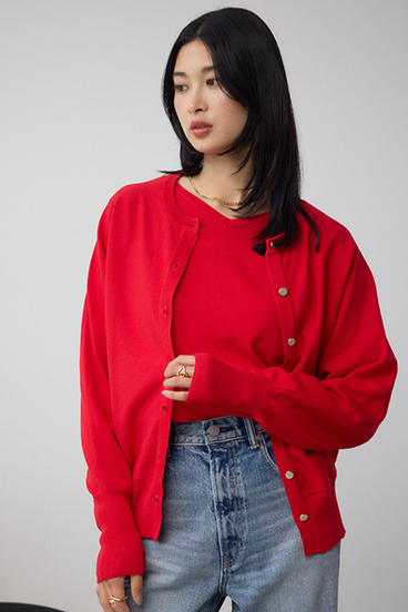 格上げ ドルマンニットカーディガン 詳細画像