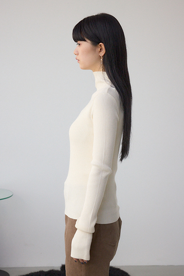 サムホールリブニットトップス 詳細画像