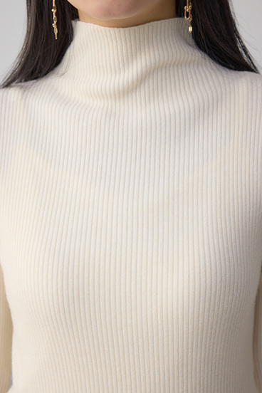 サムホールリブニットトップス 詳細画像