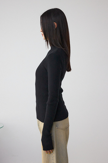 サムホールリブニットトップス 詳細画像