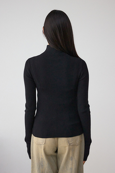 サムホールリブニットトップス 詳細画像