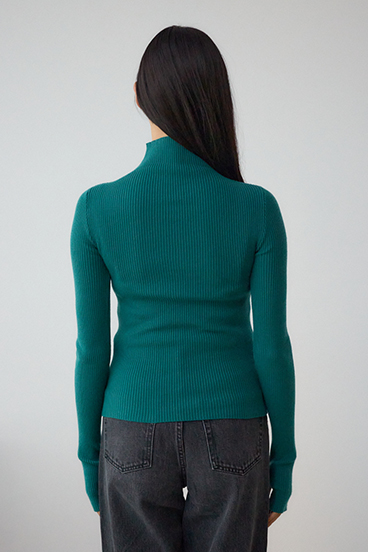 サムホールリブニットトップス 詳細画像