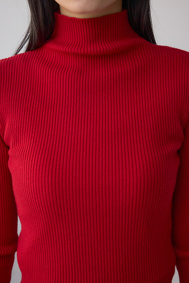 サムホールリブニットトップス 詳細画像