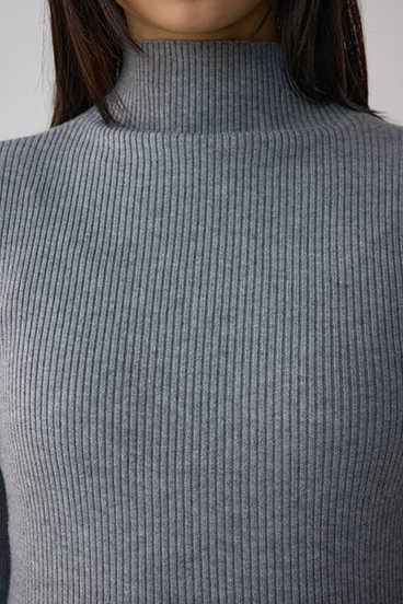 サムホールリブニットトップス 詳細画像