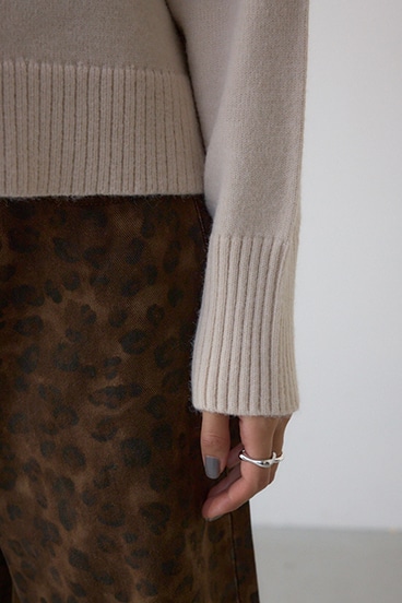 アソートカラーハイネックニットトップス 詳細画像