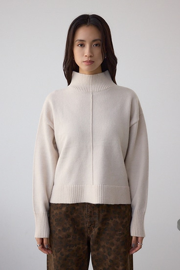 アソートカラーハイネックニットトップス 詳細画像