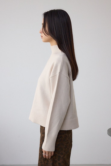 アソートカラーハイネックニットトップス 詳細画像