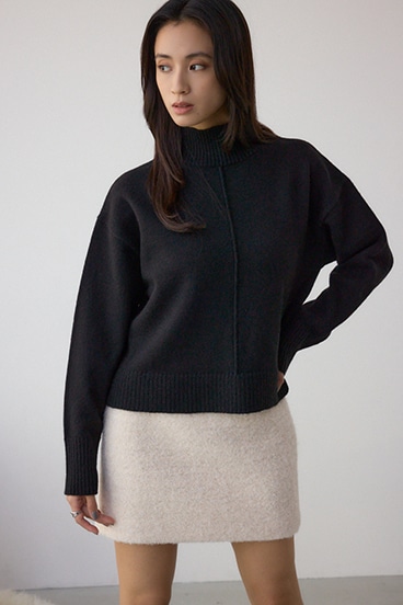 アソートカラーハイネックニットトップス 詳細画像