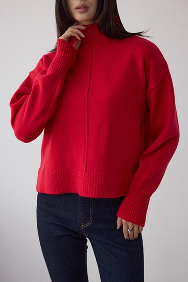 アソートカラーハイネックニットトップス