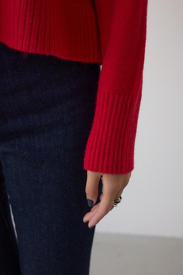 アソートカラーハイネックニットトップス 詳細画像