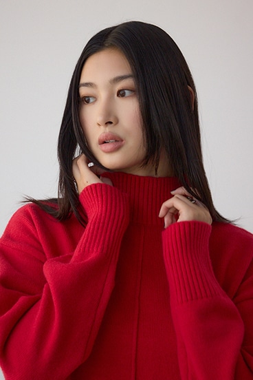 アソートカラーハイネックニットトップス