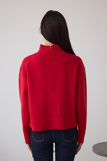 アソートカラーハイネックニットトップス 詳細画像