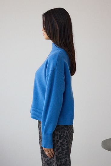 アソートカラーハイネックニットトップス 詳細画像