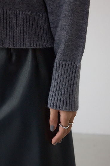 アソートカラーハイネックニットトップス 詳細画像