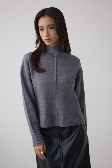 アソートカラーハイネックニットトップス 詳細画像