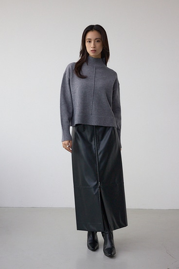 アソートカラーハイネックニットトップス 詳細画像