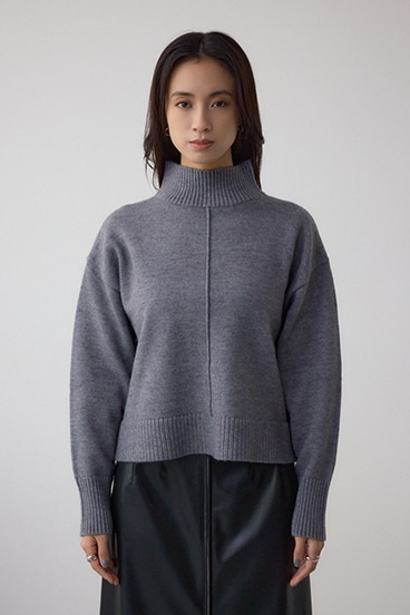 アソートカラーハイネックニットトップス 詳細画像