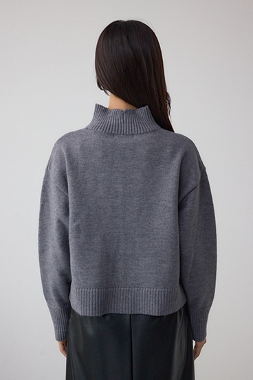 アソートカラーハイネックニットトップス 詳細画像