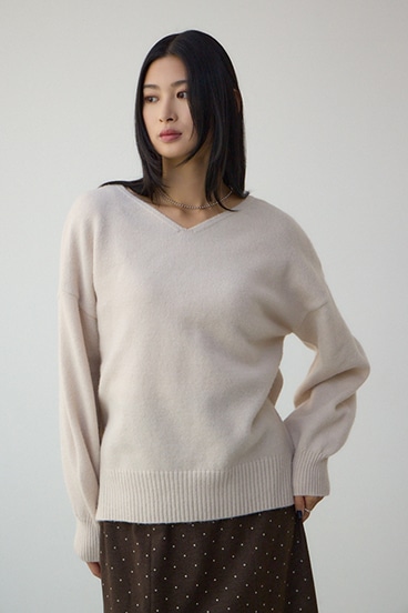 Vネックアソートカラーニットプルオーバー 詳細画像