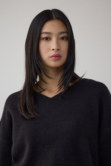 Vネックアソートカラーニットプルオーバー