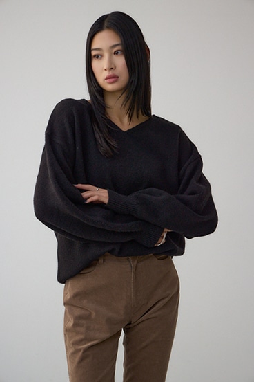 Vネックアソートカラーニットプルオーバー 詳細画像